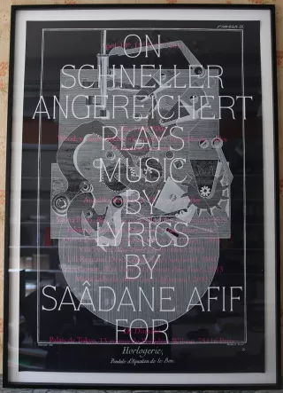 On Schneller Angereichert Plays Music by Lyrics, Prints, 2015, Saâdane Afif