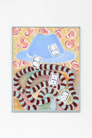 Sombrero y culebra, Peinture, 2019, Sol Calero