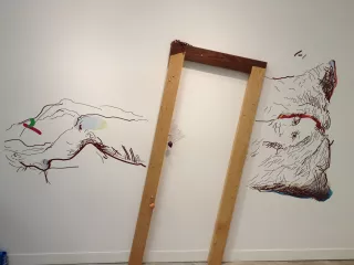 Tennis skirt batten board, Sculpture, 2011, Helen Marten