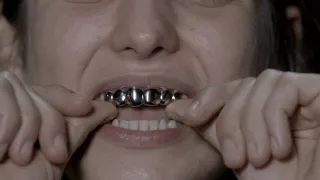 Teeth, gums, machines, future, society (Film), (Posters), (Trash cans), 2016, Lili Reynaud Dewar
