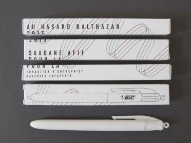 Saâdane Afif, Au hasard Balthazar, BIC 4 couleurs, Lafayette Anticipations