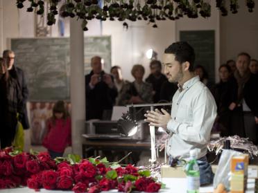 Simon Fujiwara, View of the performance at Lafayette Anticipations, February 14, 2014